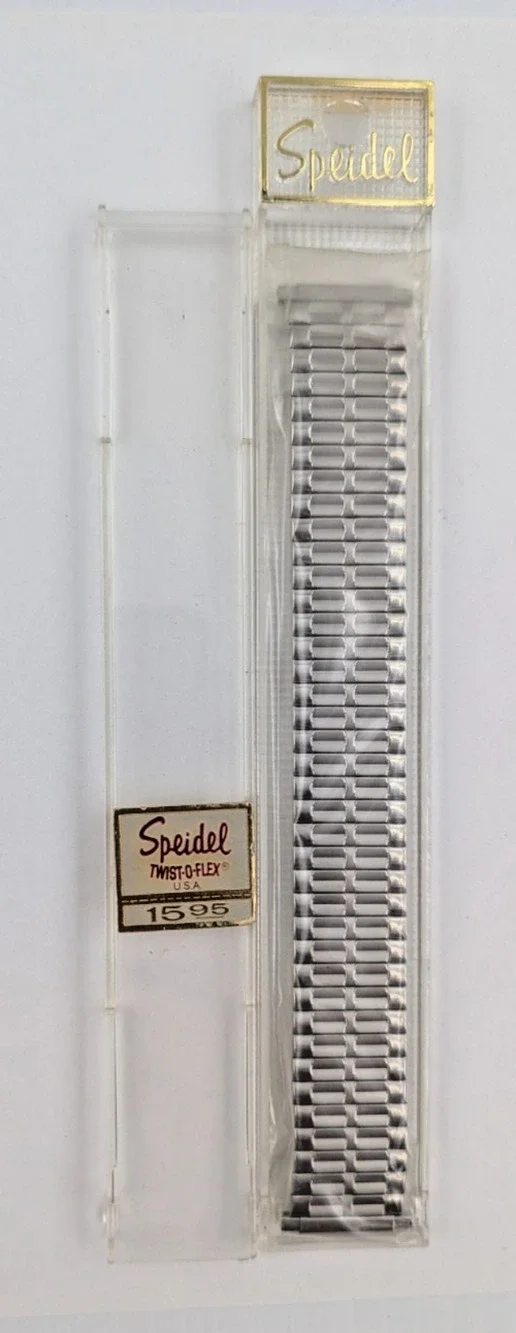 Speidel Silver Twist O Flex Stainless Steel Mens Watch Band